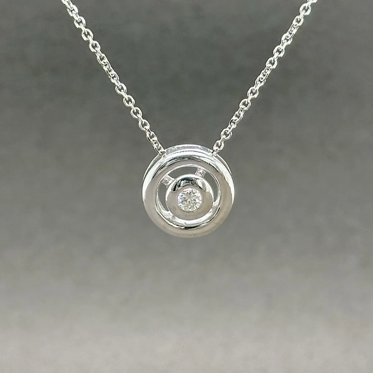 Estate 14K W Gold 0.11ct H/VS1 Diamond Pendant