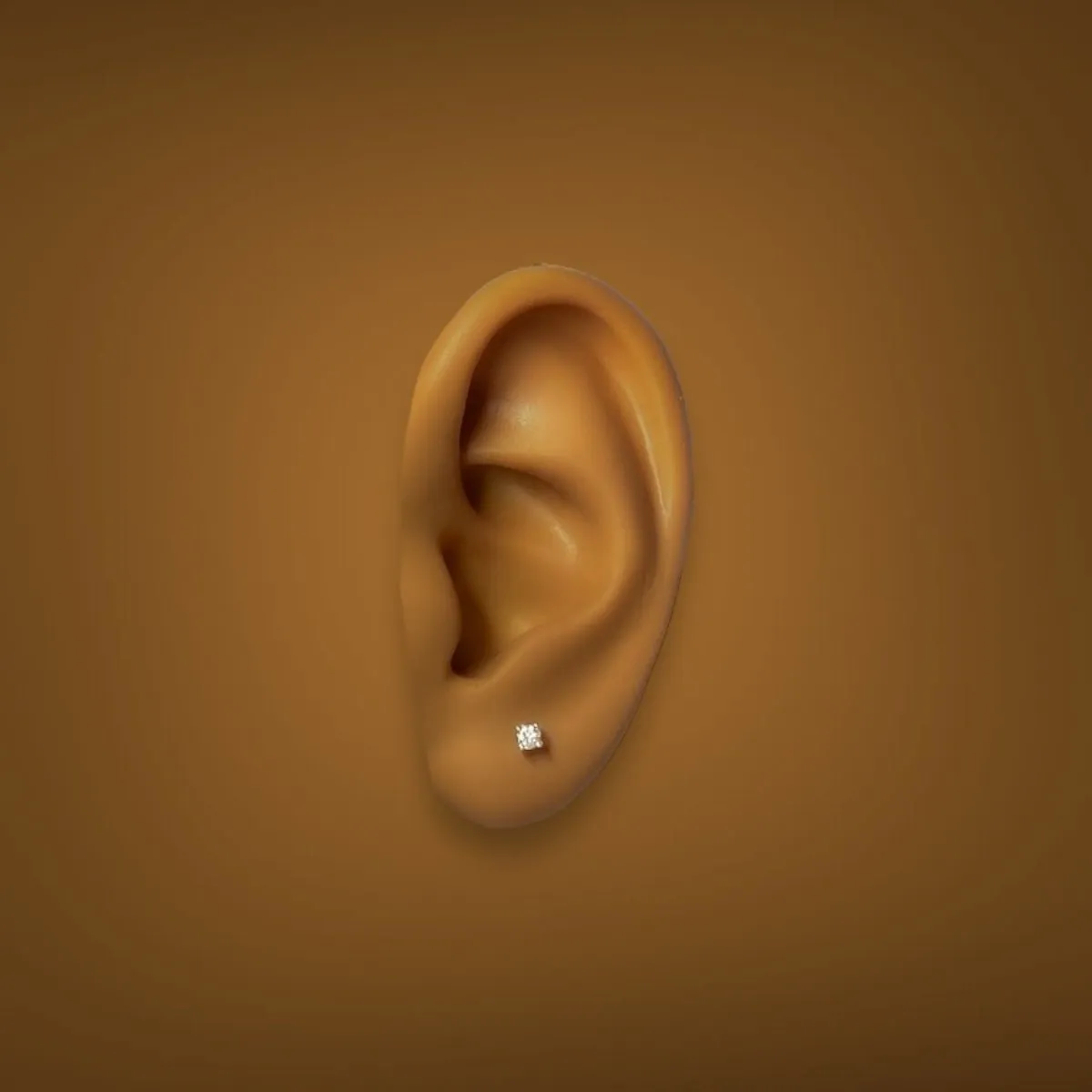 Estate 14K W Gold 0.13ctw H/SI1-2 Diamond Stud Earrings