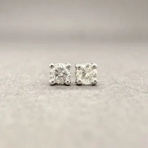 Estate 14K W Gold 0.16ctw G-H/SI2 Diamond Stud Earrings