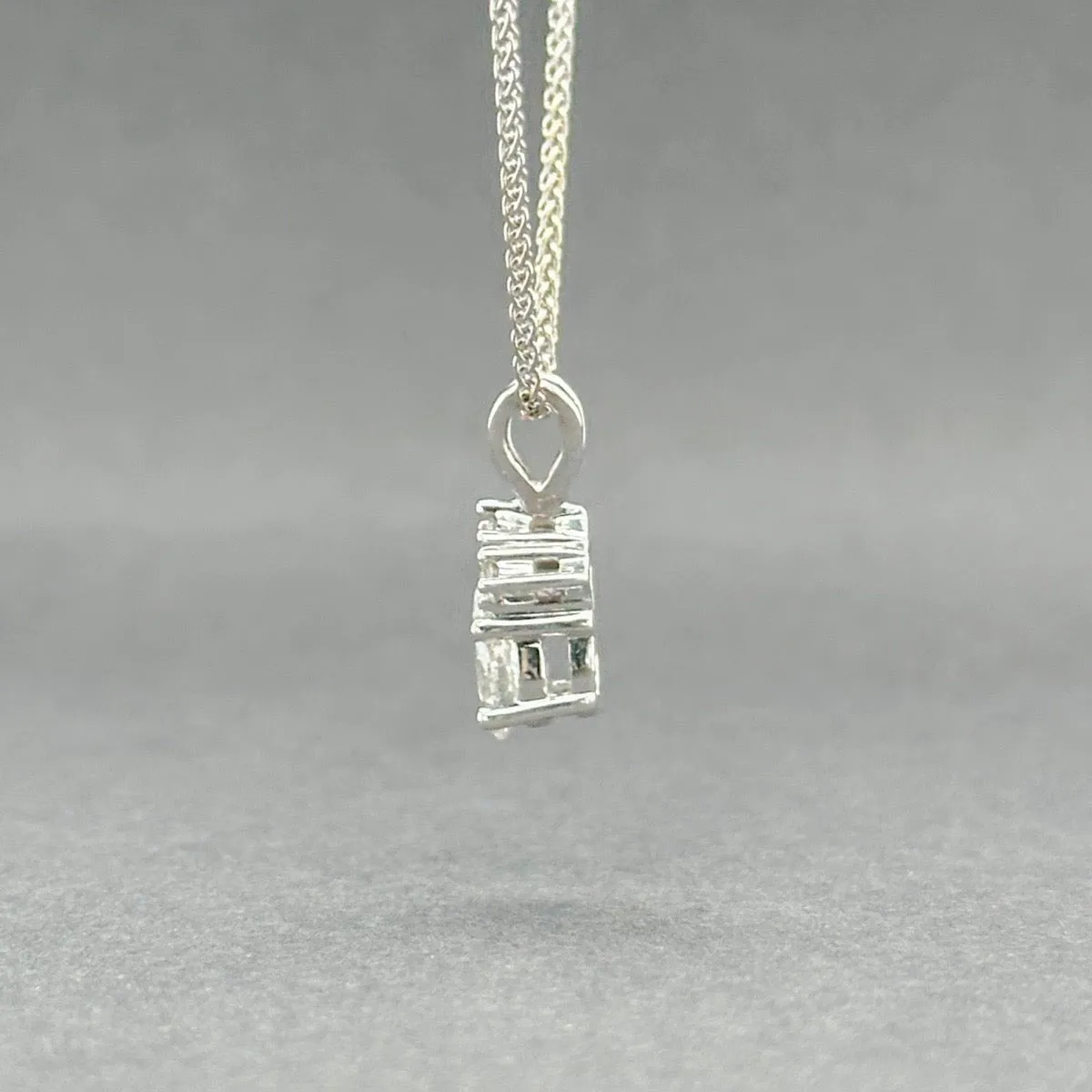 Estate 14K W Gold 0.42ctw H-I/SI1 Diamond Pendant