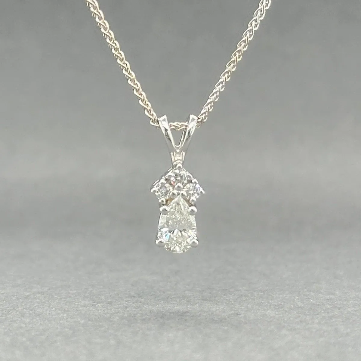 Estate 14K W Gold 0.42ctw H-I/SI1 Diamond Pendant