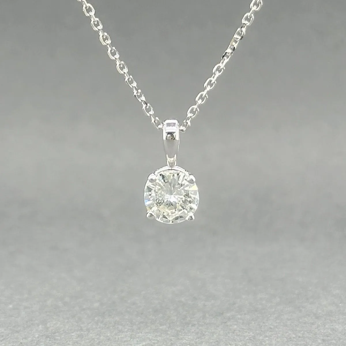 Estate 14K W Gold 0.68ct H/I1 Diamond Pendant