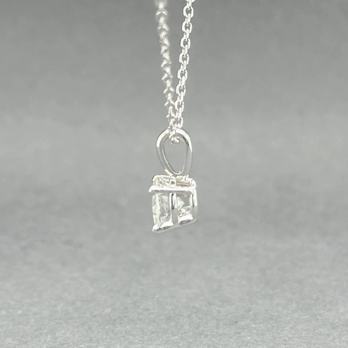 Estate 14K W Gold 0.68ct H/I1 Diamond Pendant