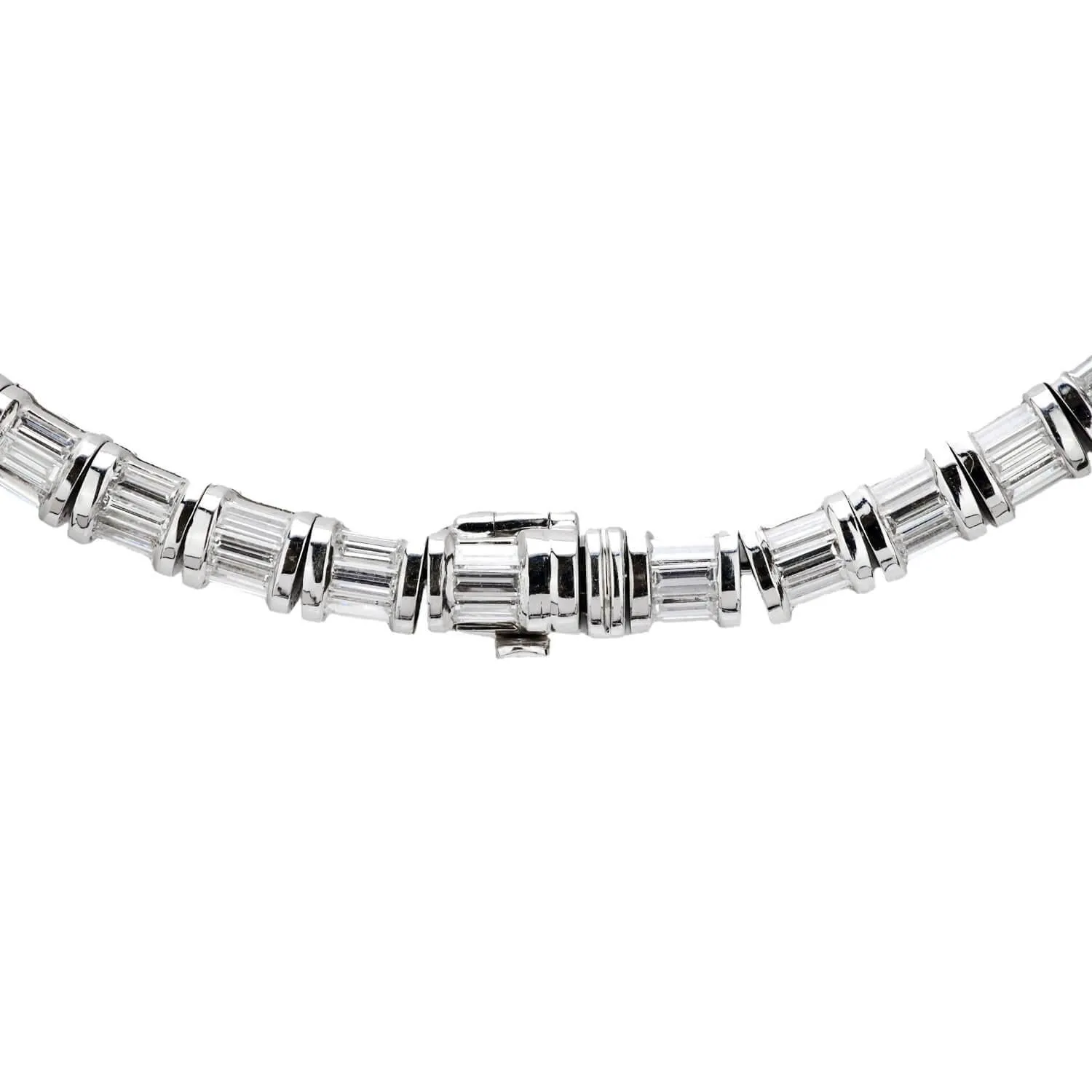 Estate Italian 18k 11.50ctw Diamond Riviera Necklace