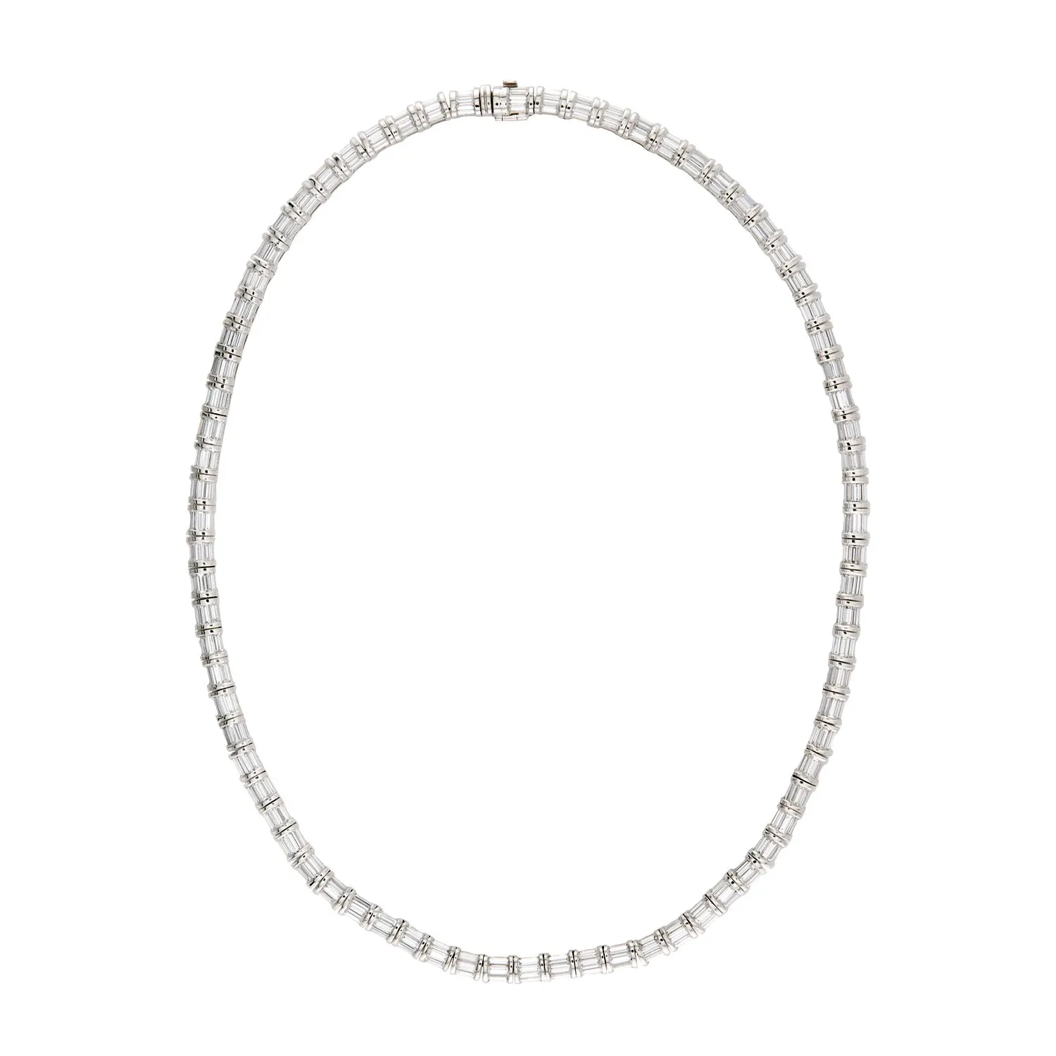 Estate Italian 18k 11.50ctw Diamond Riviera Necklace