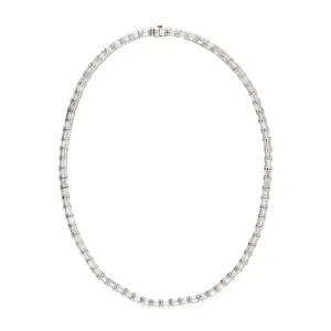 Estate Italian 18k 11.50ctw Diamond Riviera Necklace