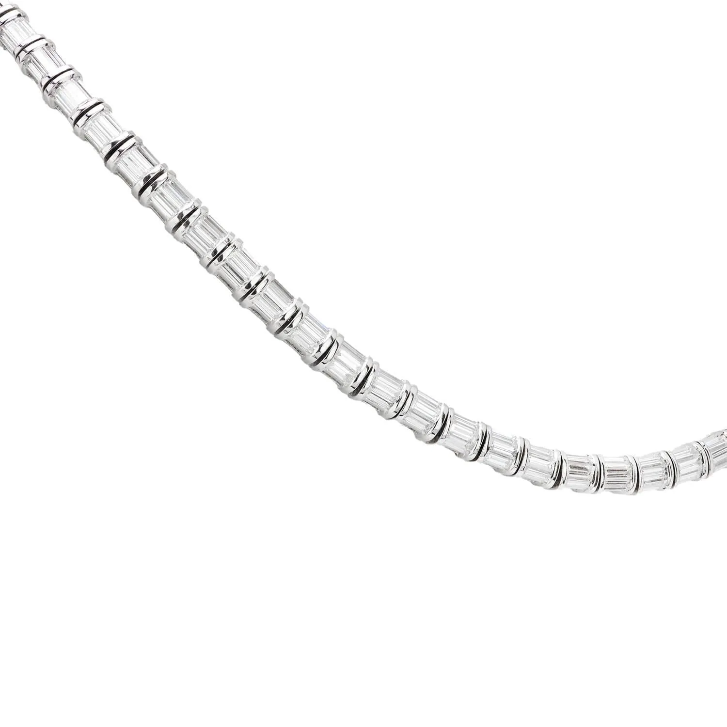 Estate Italian 18k 11.50ctw Diamond Riviera Necklace