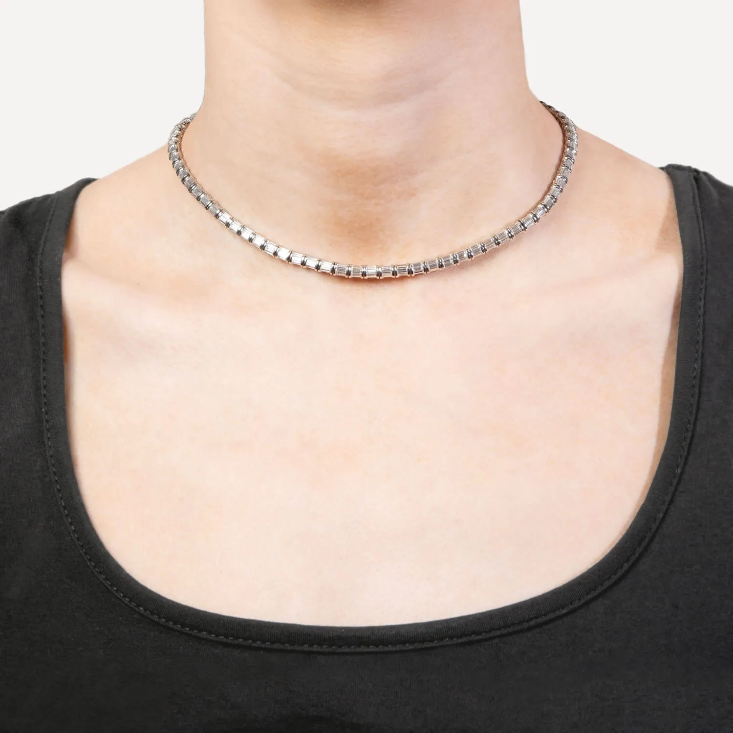 Estate Italian 18k 11.50ctw Diamond Riviera Necklace