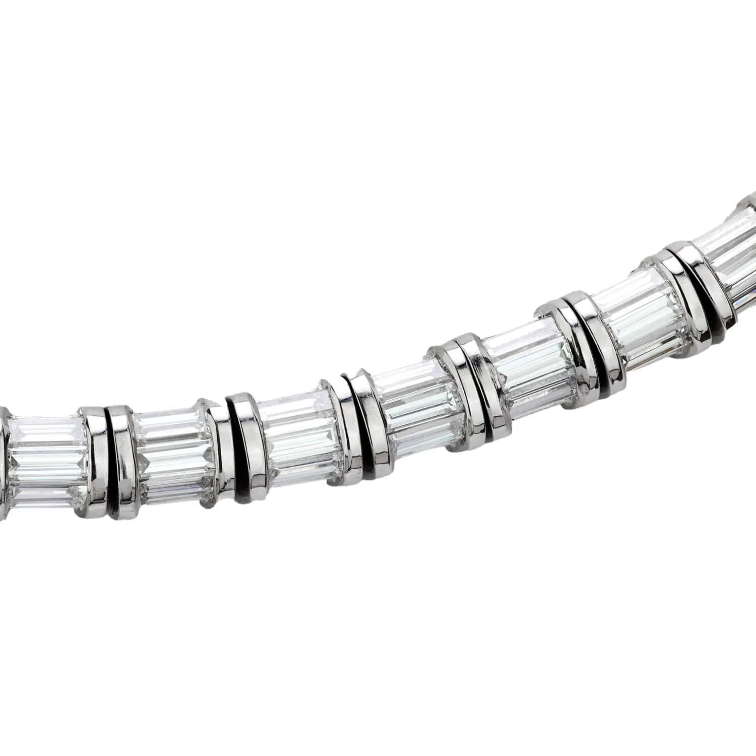 Estate Italian 18k 11.50ctw Diamond Riviera Necklace