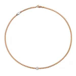 FOPE 'EKA' 18CT ROSE & WHITE GOLD DIAMOND NECKLACE