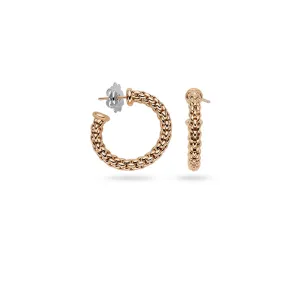 FOPE 'ESSENTIALS' 18CT ROSE GOLD HOOP EARRINGS