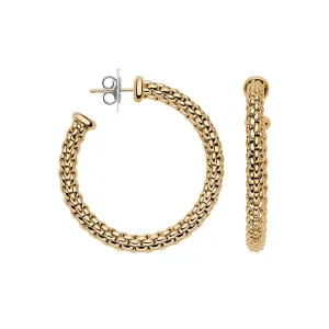 FOPE "ESSENTIALS" 18ct YELLOW GOLD HOOP EARRINGS
