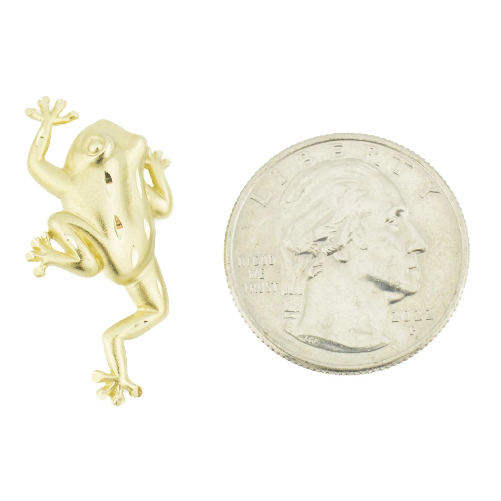 Frog Gold Pendant in 14K Yellow Gold - 3 Grams