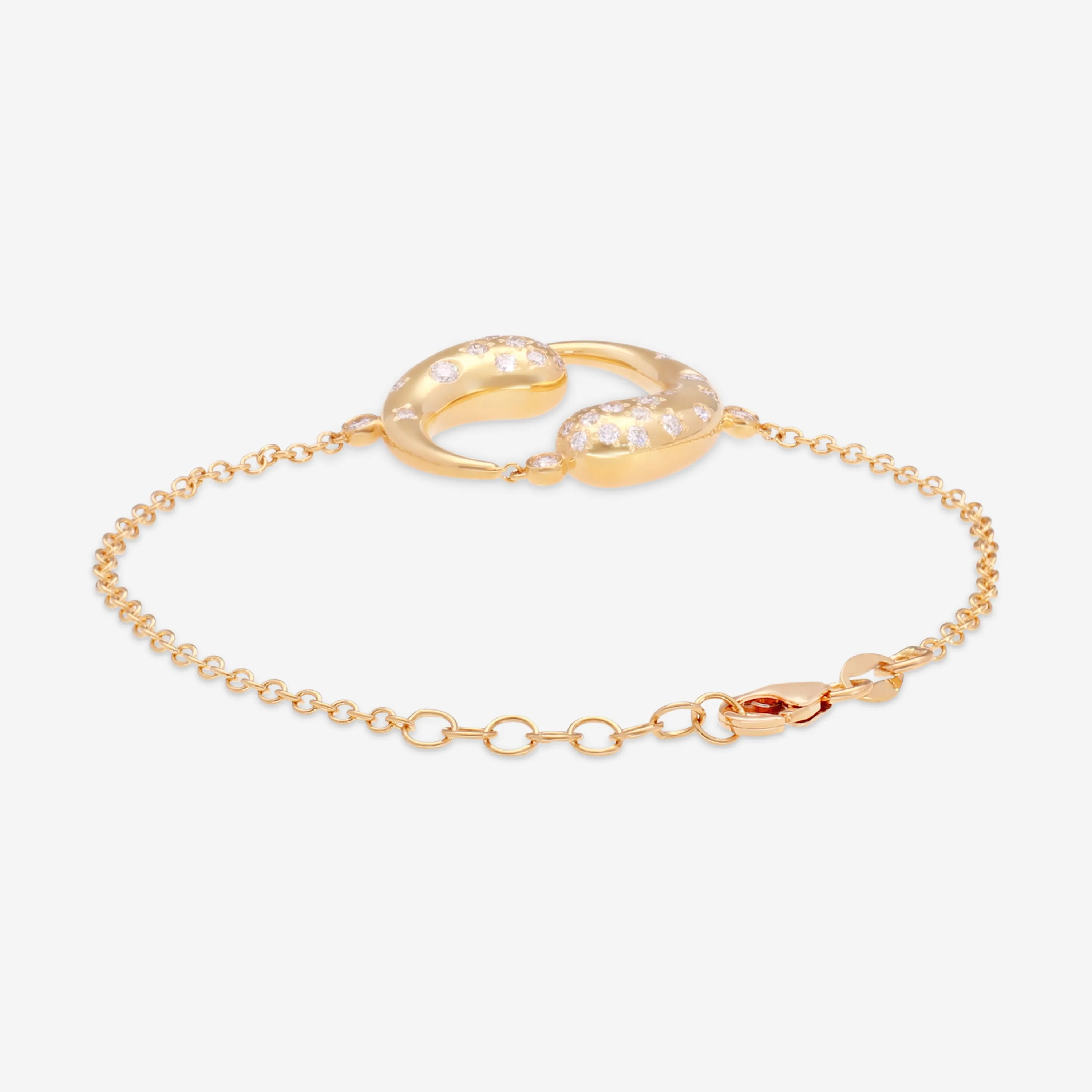 Giloro 18K Yellow Gold Diamond Chain Bracelet P4687-108G