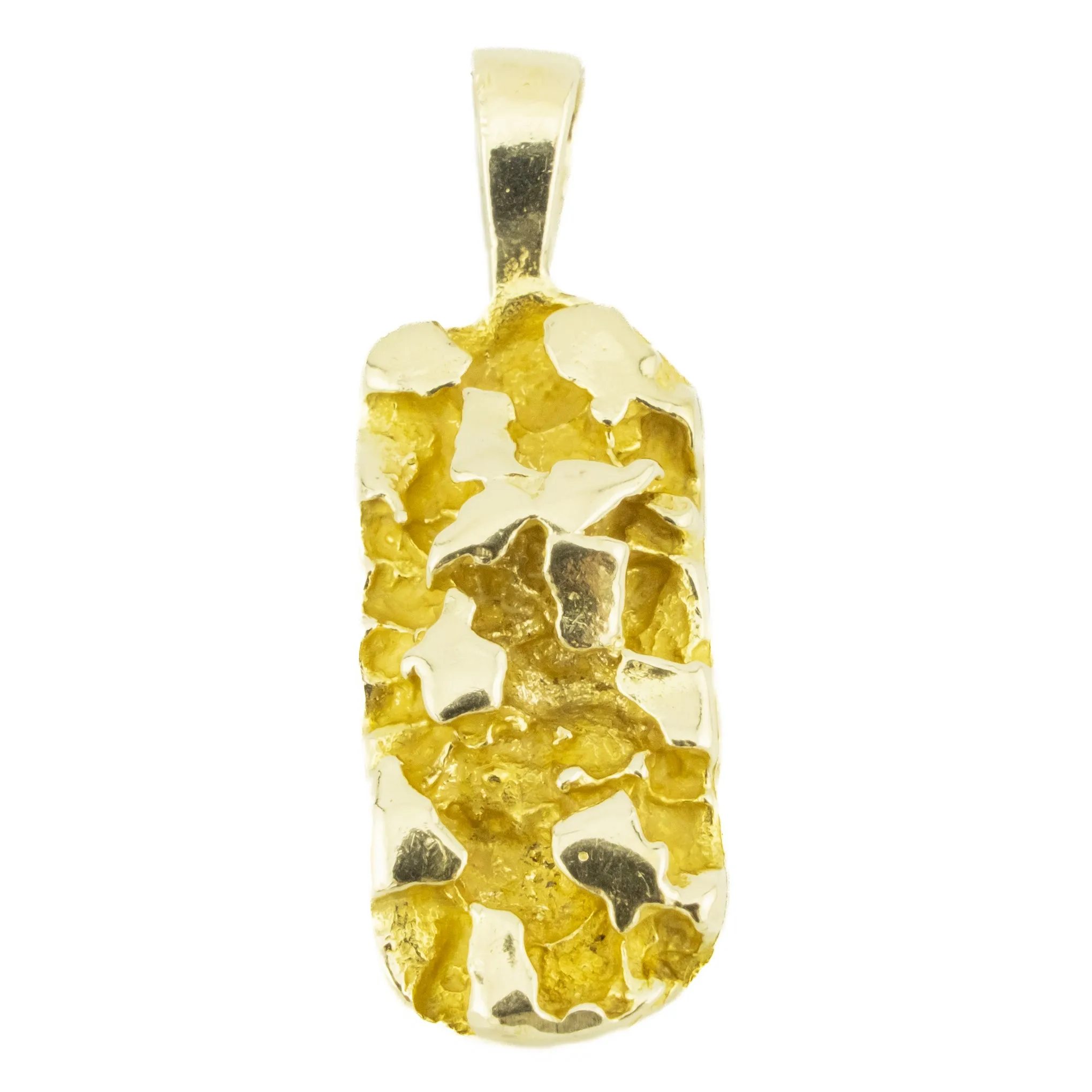 Gold Nugget Pendant in 14K Yellow Gold - 5.5 Grams