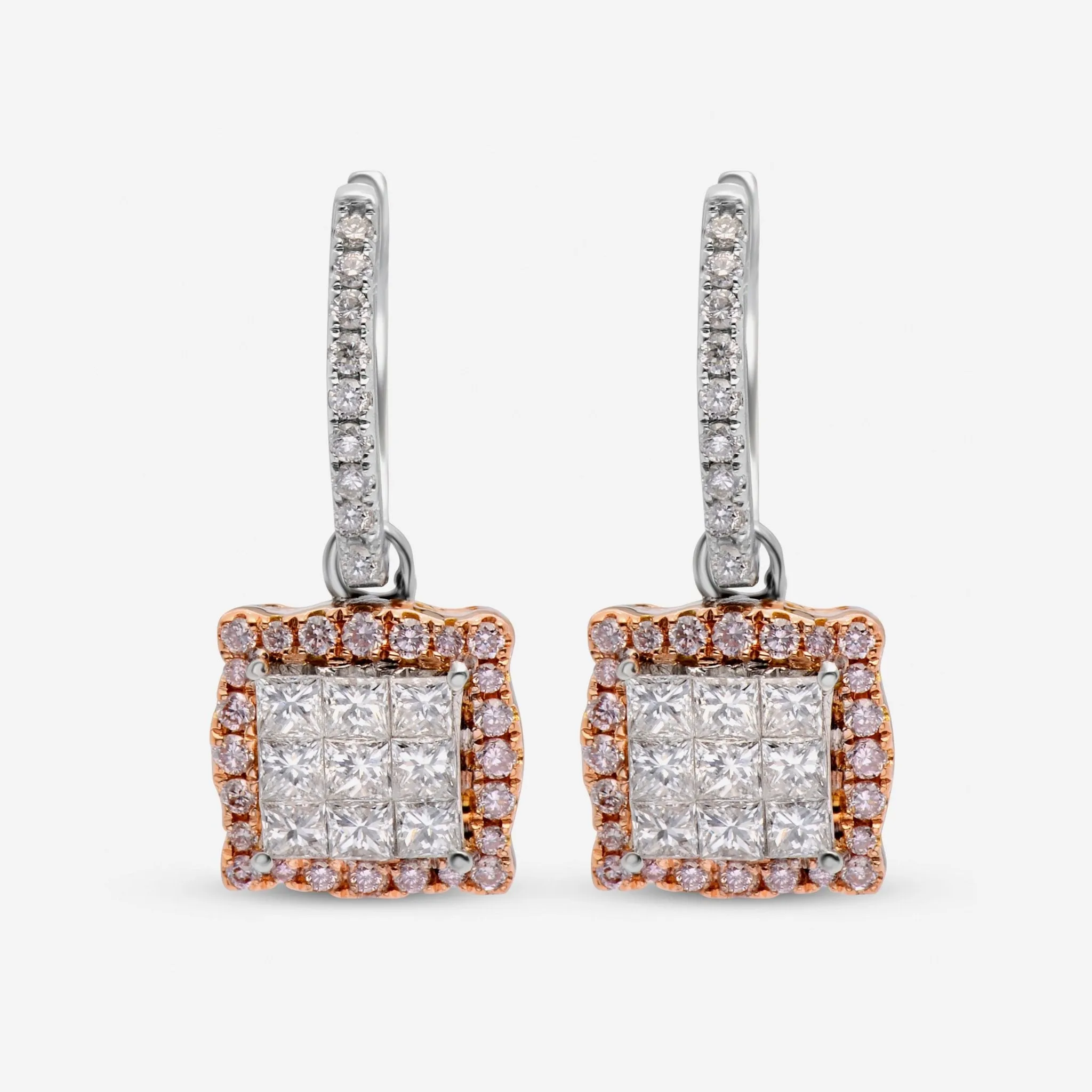 Gregg Ruth 14K Gold, White Diamond 0.91ct. tw. and Fancy Pink Diamond 0.29ct. tw. Drop Earrings 50637