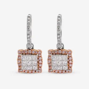 Gregg Ruth 14K Gold, White Diamond 0.91ct. tw. and Fancy Pink Diamond 0.29ct. tw. Drop Earrings 50637