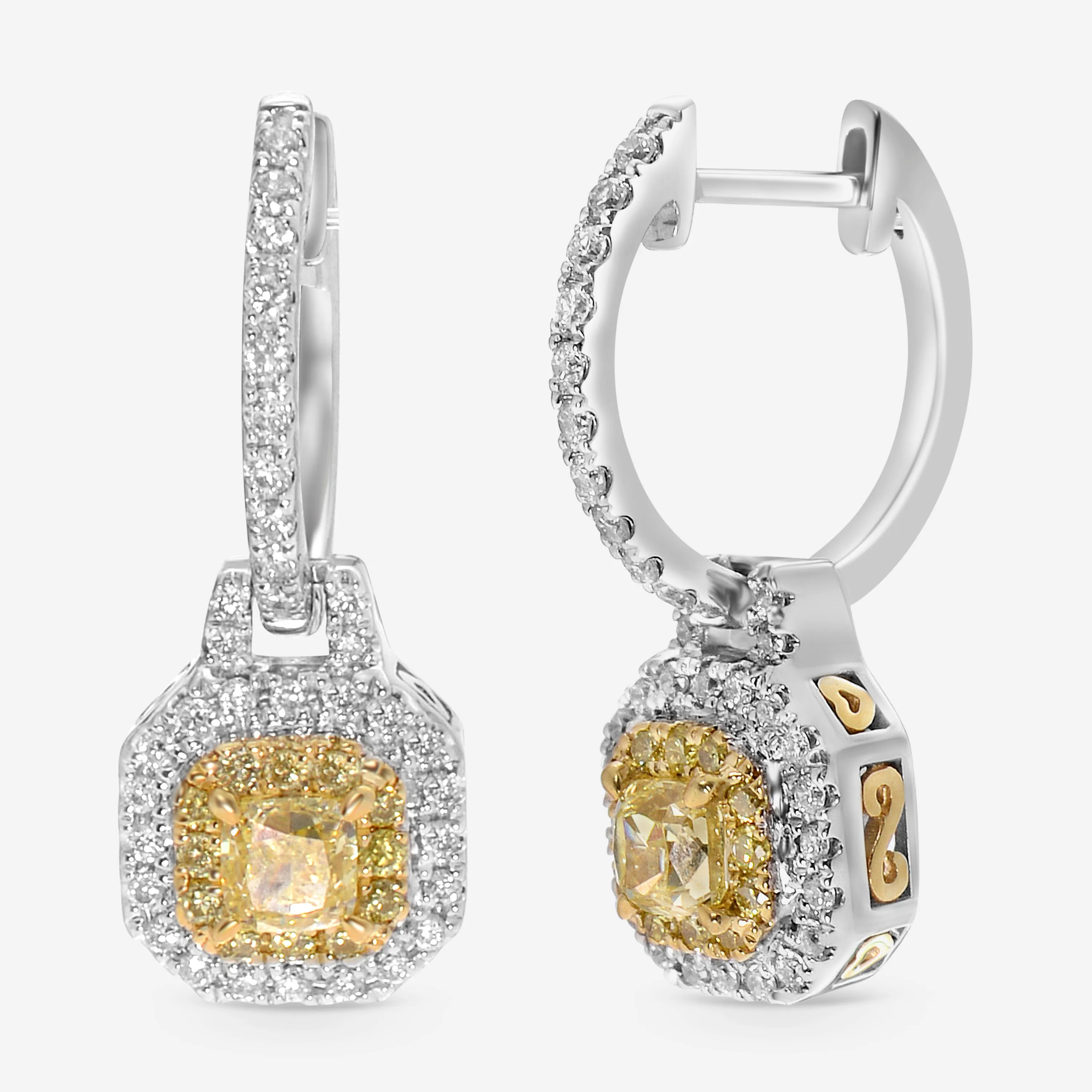 Gregg Ruth 14K White Gold, Diamond 0.60ct. and Pav Diamonds 0.39ct. tw. Drop Earrings 603855 - GCR/000938