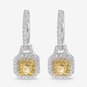 Gregg Ruth 14K White Gold, Diamond 0.60ct. and Pav Diamonds 0.39ct. tw. Drop Earrings 603855 - GCR/000938