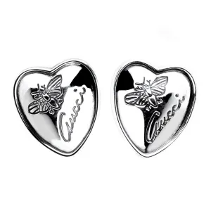 Gucci Butterfly Heart Stud Earrings