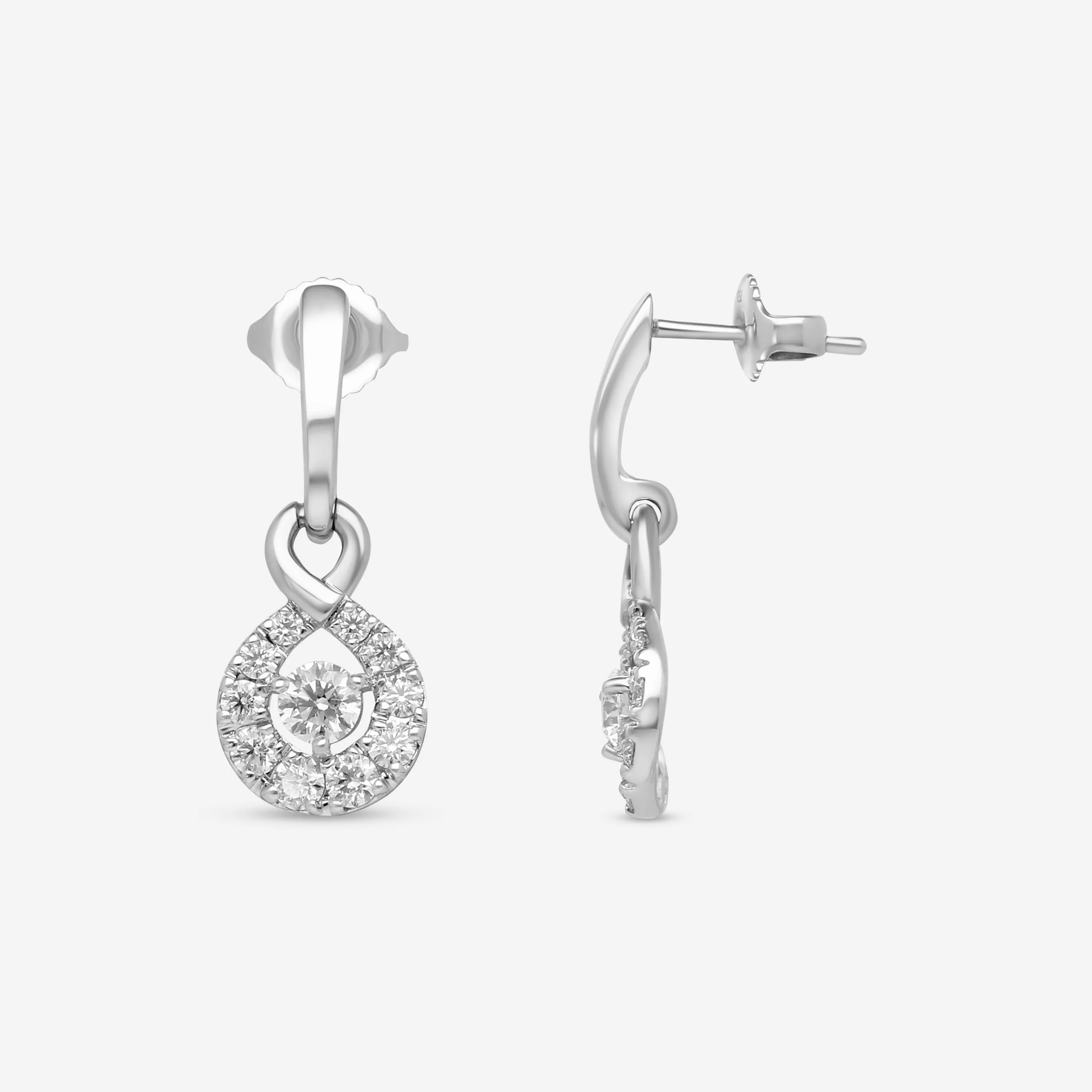 Hearts On Fire Optima 18K White Gold Diamond Drop Earrings HFEDOPD00908W