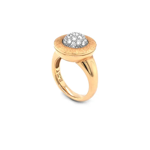 JORG HEINZ 'MAGIC' 18CT ROSE GOLD TAHITIAN PEARL AND DIAMOND RING