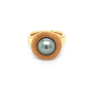 JORG HEINZ 'MAGIC' 18CT ROSE GOLD TAHITIAN PEARL AND DIAMOND RING