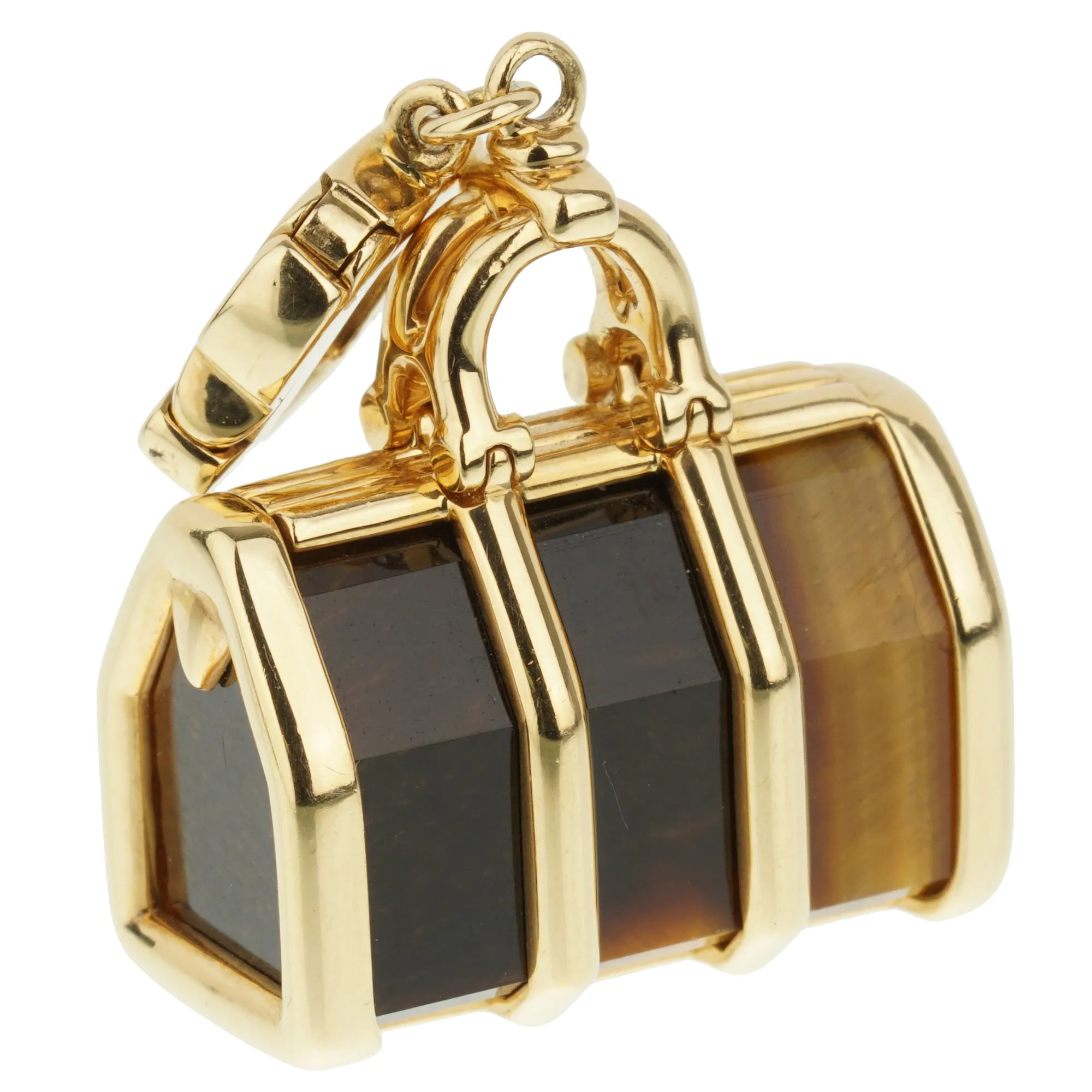 Louis Vuitton Yellow Gold Tiger Eye Bag Charm Pendant