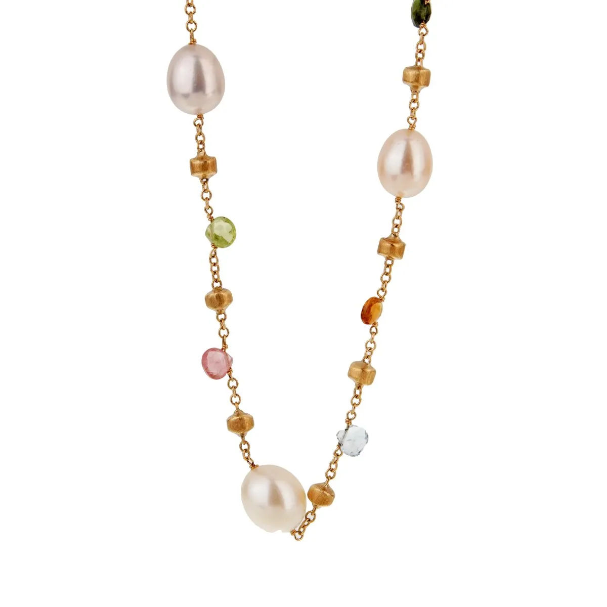 Marco Bicego Paradise Pearl Gemstone Gold Necklace