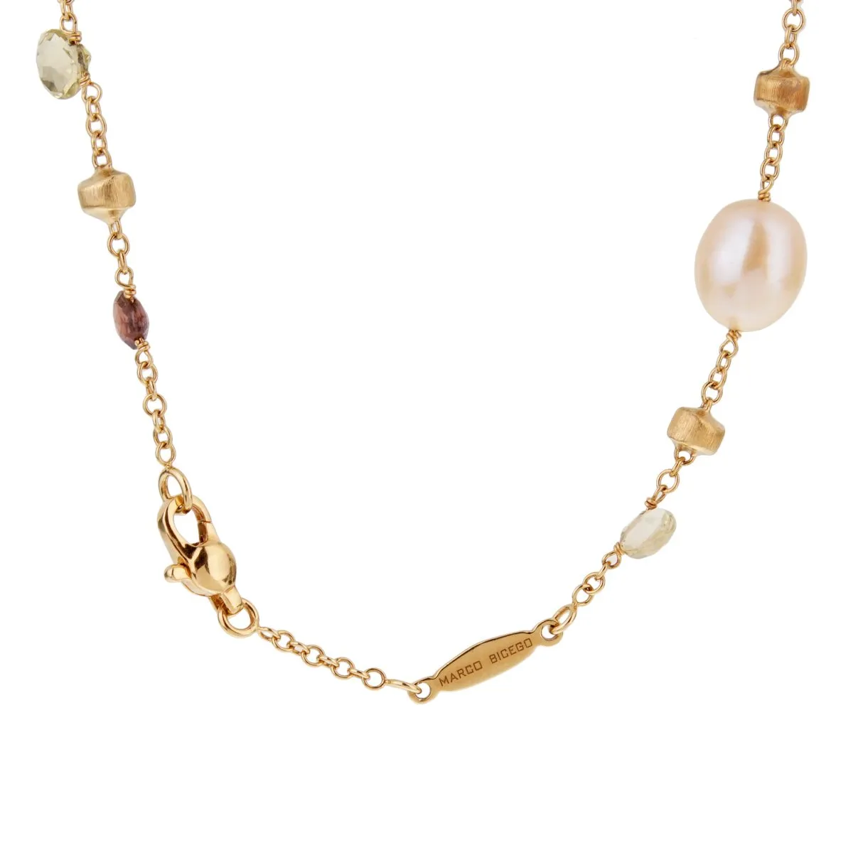 Marco Bicego Paradise Pearl Gemstone Gold Necklace