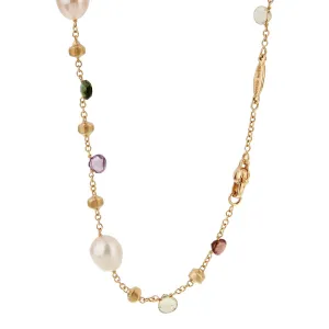 Marco Bicego Paradise Pearl Gemstone Gold Necklace