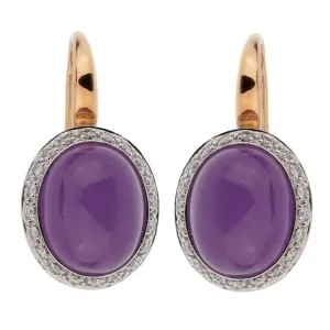 Mimi Milano Violet Jade 18k Diamond Earring