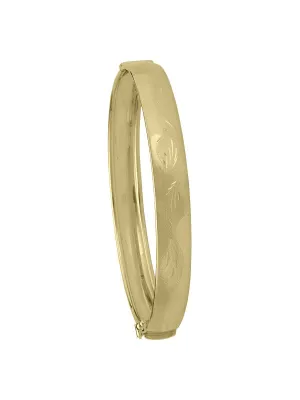 N5813 - YELLOW GOLD BANGLE WITH DESIGN