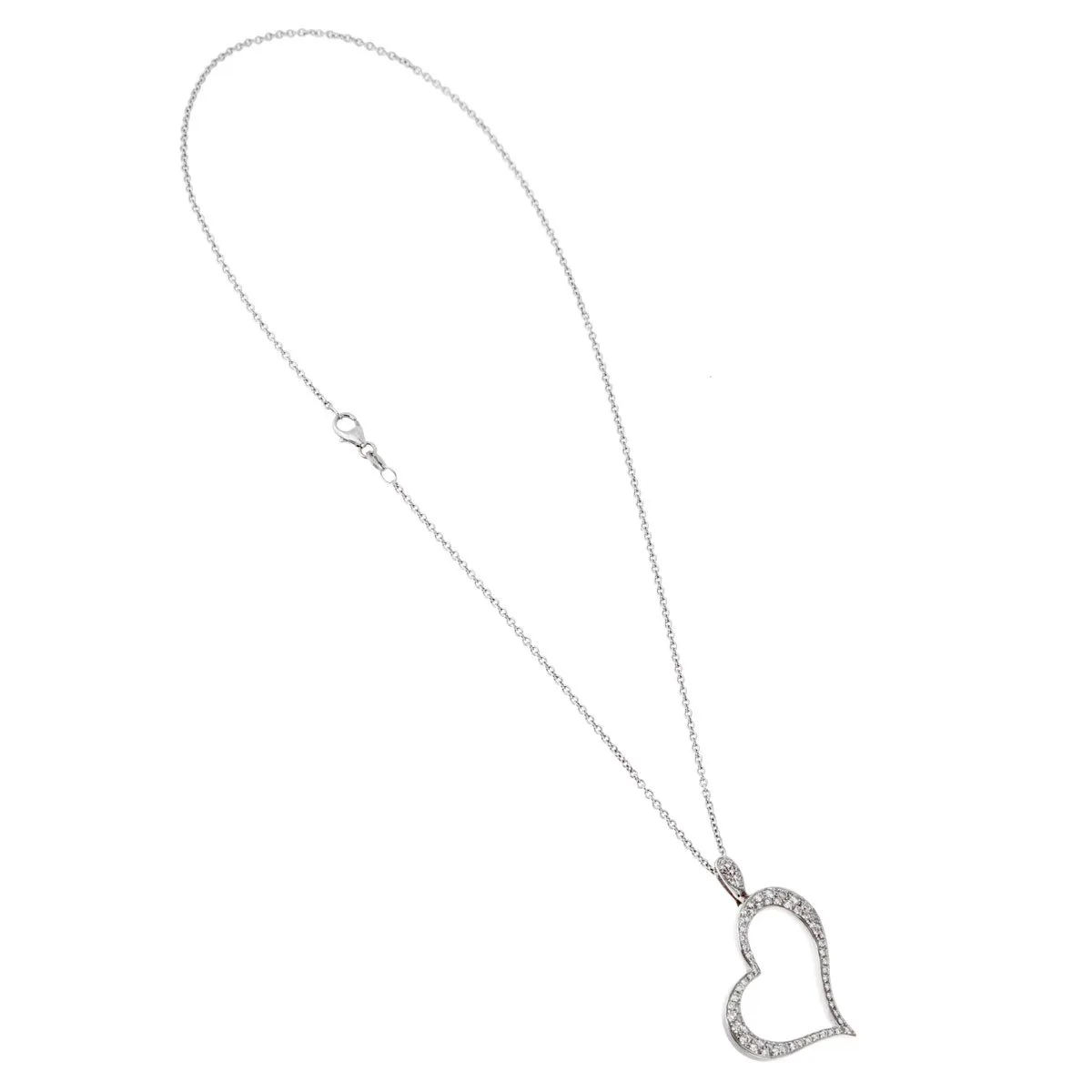 Piaget Diamond Heart 18k White Gold Necklace