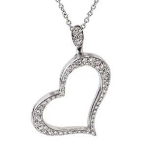 Piaget Diamond Heart 18k White Gold Necklace