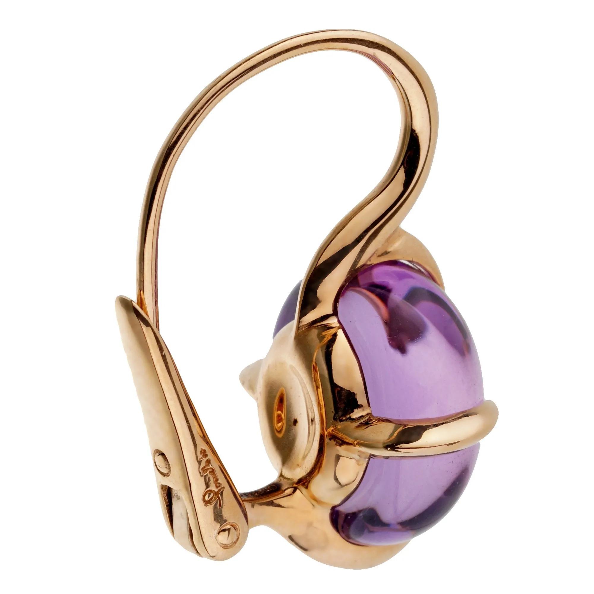 Pomellato 18k Rose Gold 16.60ct Amethyst Drop Earrings