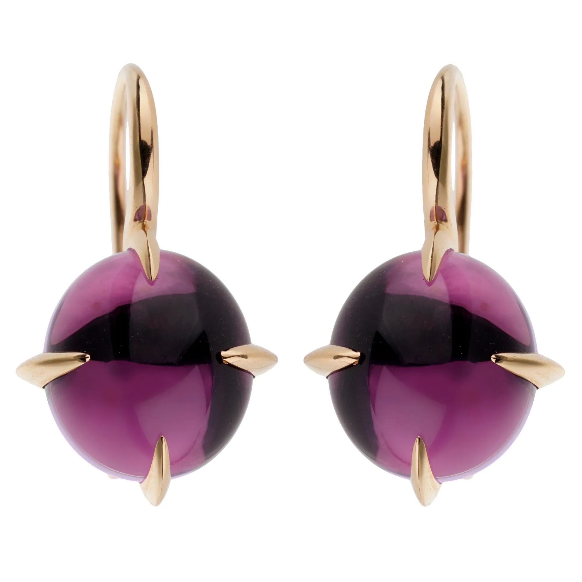 Pomellato 18k Rose Gold 16.60ct Amethyst Drop Earrings