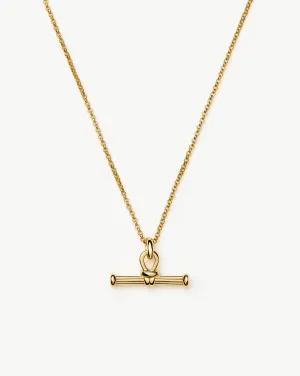 Ridge T-Bar Chain Necklace | 18ct Gold Plated