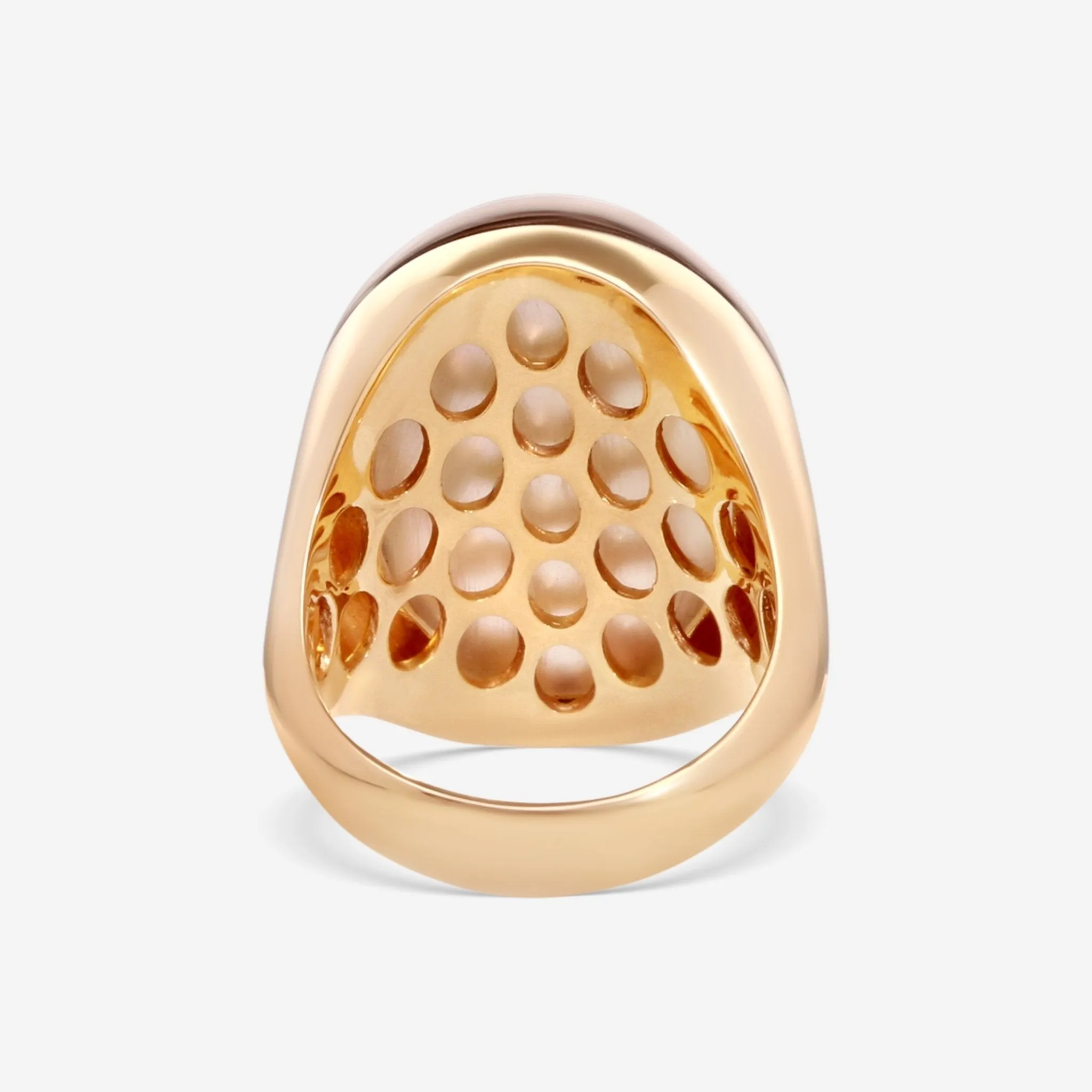 Roberto Coin 18K Rose Gold Satin Smoky Quartz Cocktail Ring Sz. 6.5 473494AX65J0