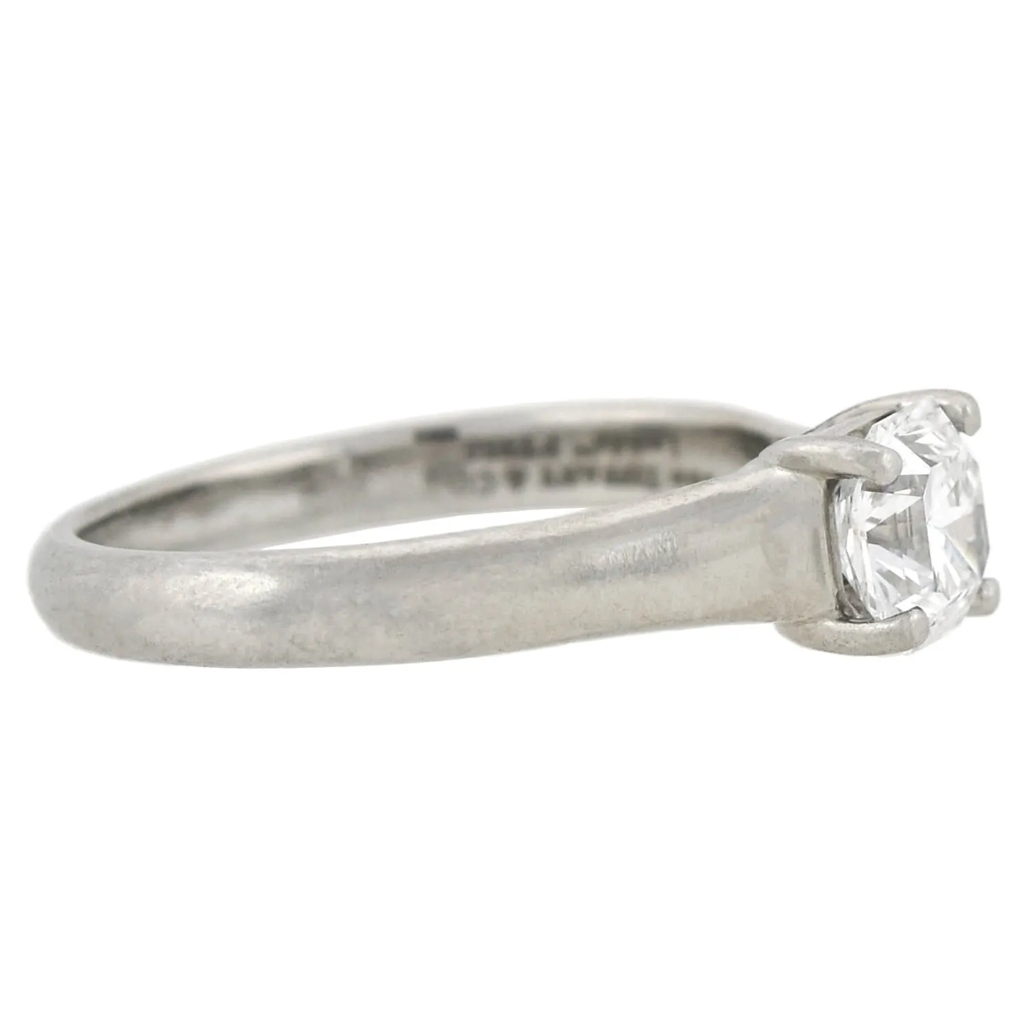 TIFFANY & CO. Estate Platinum GIA-Certified "Lucida" Diamond Solitaire Ring 0.80ct