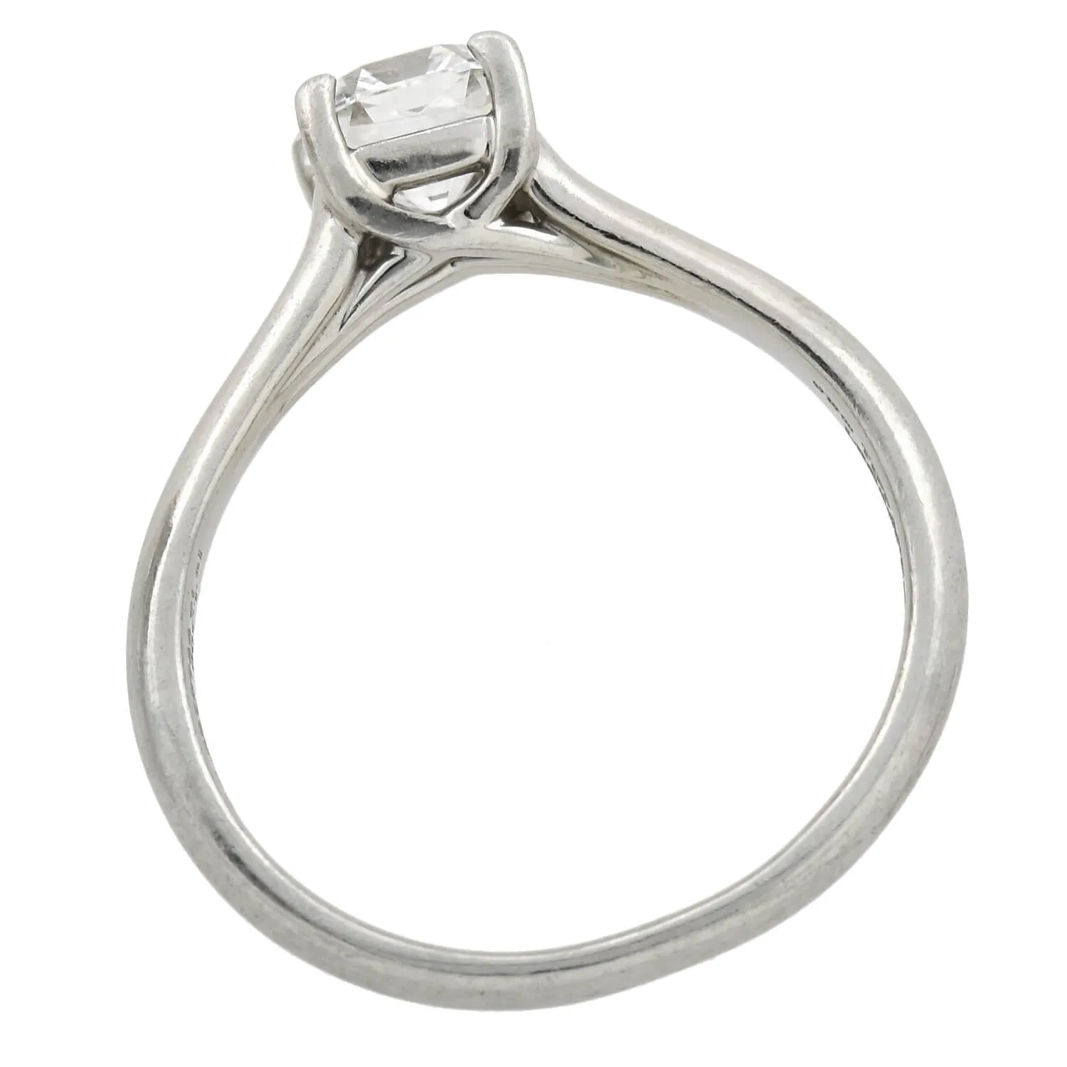 TIFFANY & CO. Estate Platinum GIA-Certified "Lucida" Diamond Solitaire Ring 0.80ct