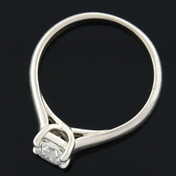 TIFFANY & CO. Estate Platinum "Lucida " Diamond Solitaire Ring 0.73ct