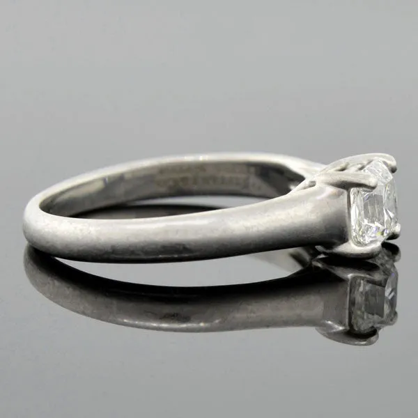 TIFFANY & CO. Estate Platinum "Lucida " Diamond Solitaire Ring 0.73ct