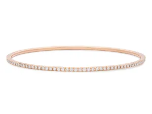 Tiffany & Co. 'Metro' Diamond Bangle Bracelet in 18K Rose Gold
