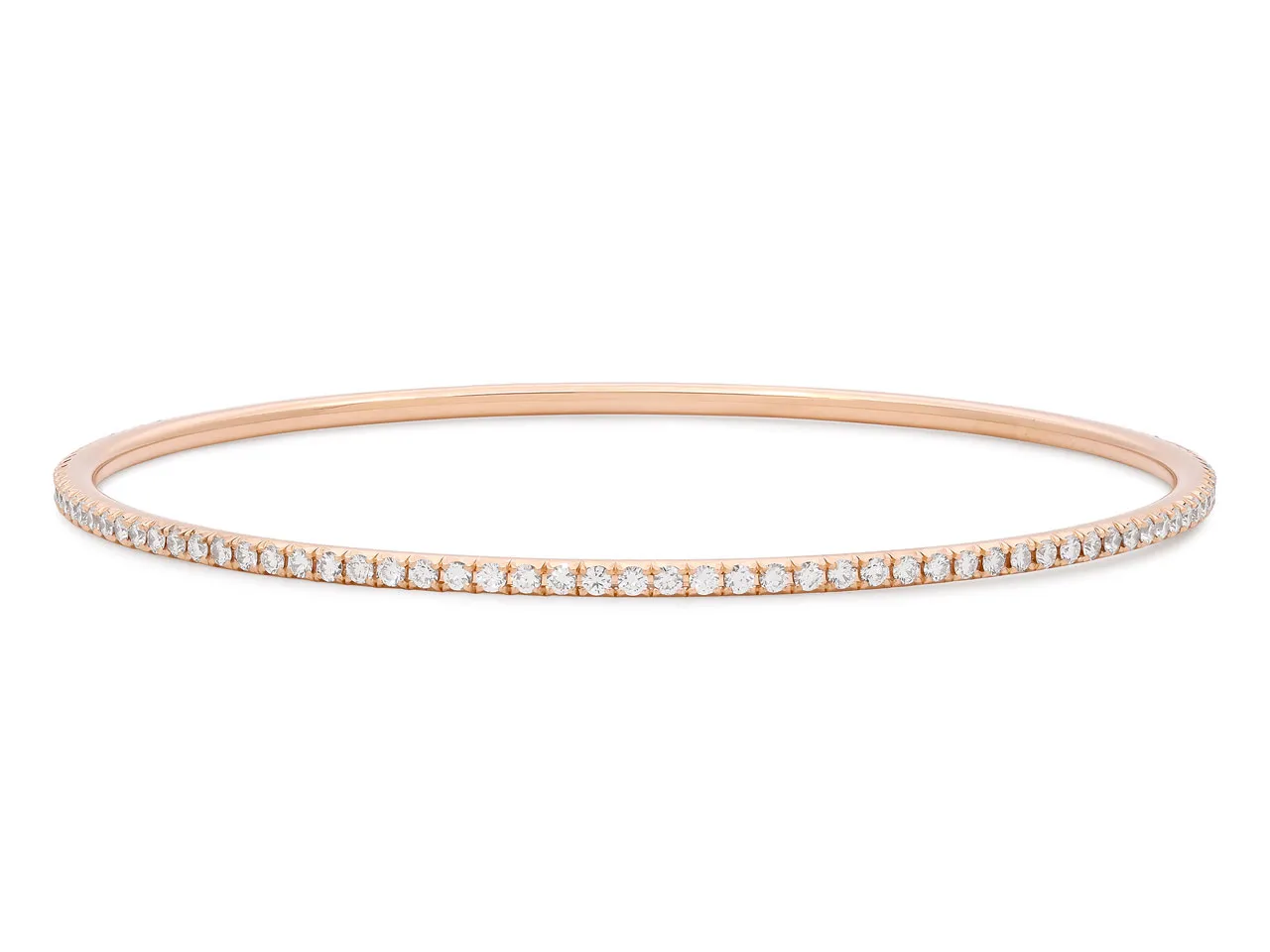 Tiffany & Co. 'Metro' Diamond Bangle Bracelet in 18K Rose Gold