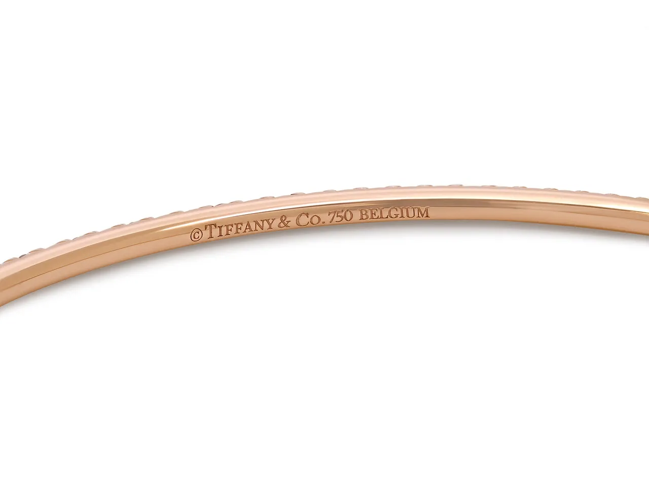 Tiffany & Co. 'Metro' Diamond Bangle Bracelet in 18K Rose Gold
