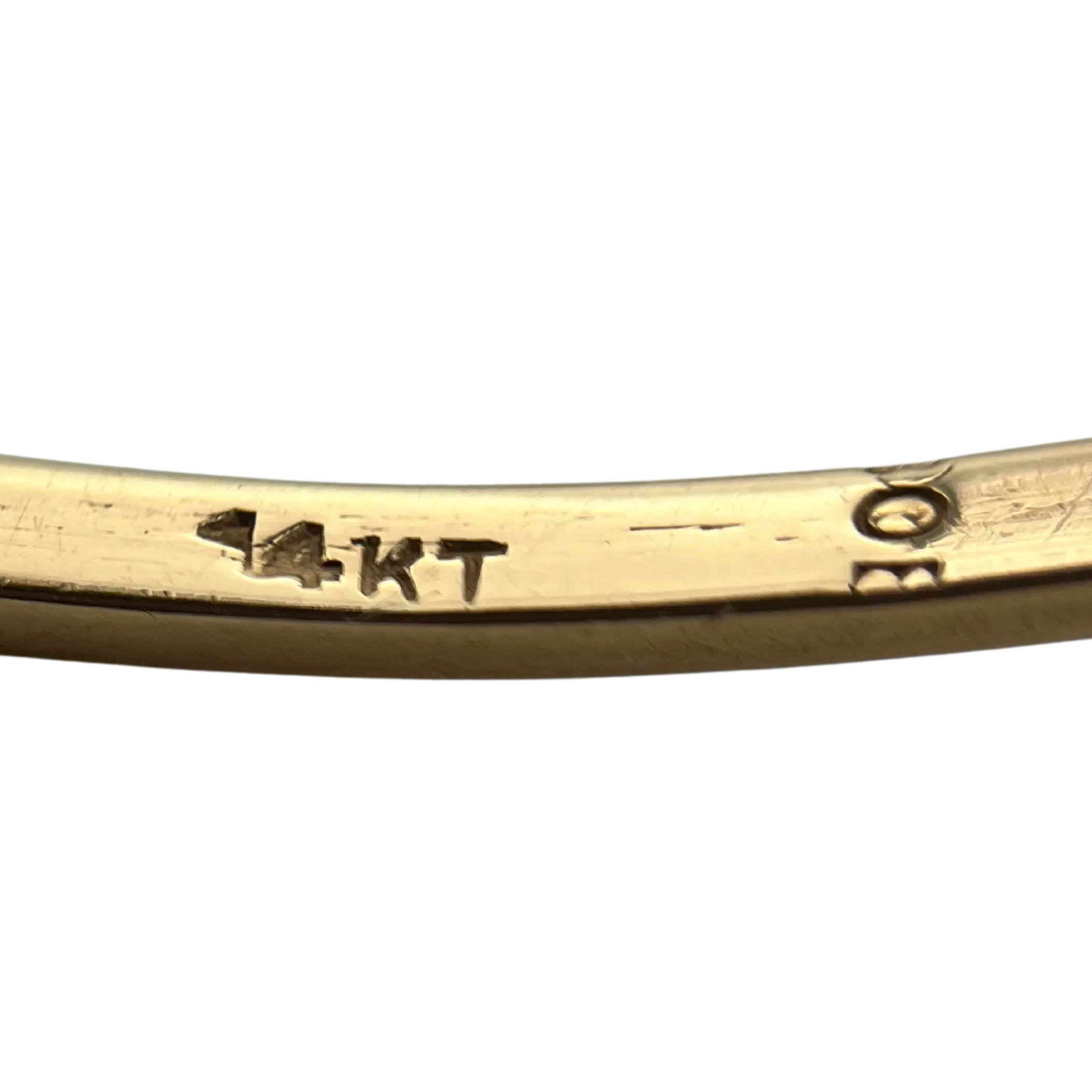 Vintage 14k yellow gold 2mm bangle high polish 2/2