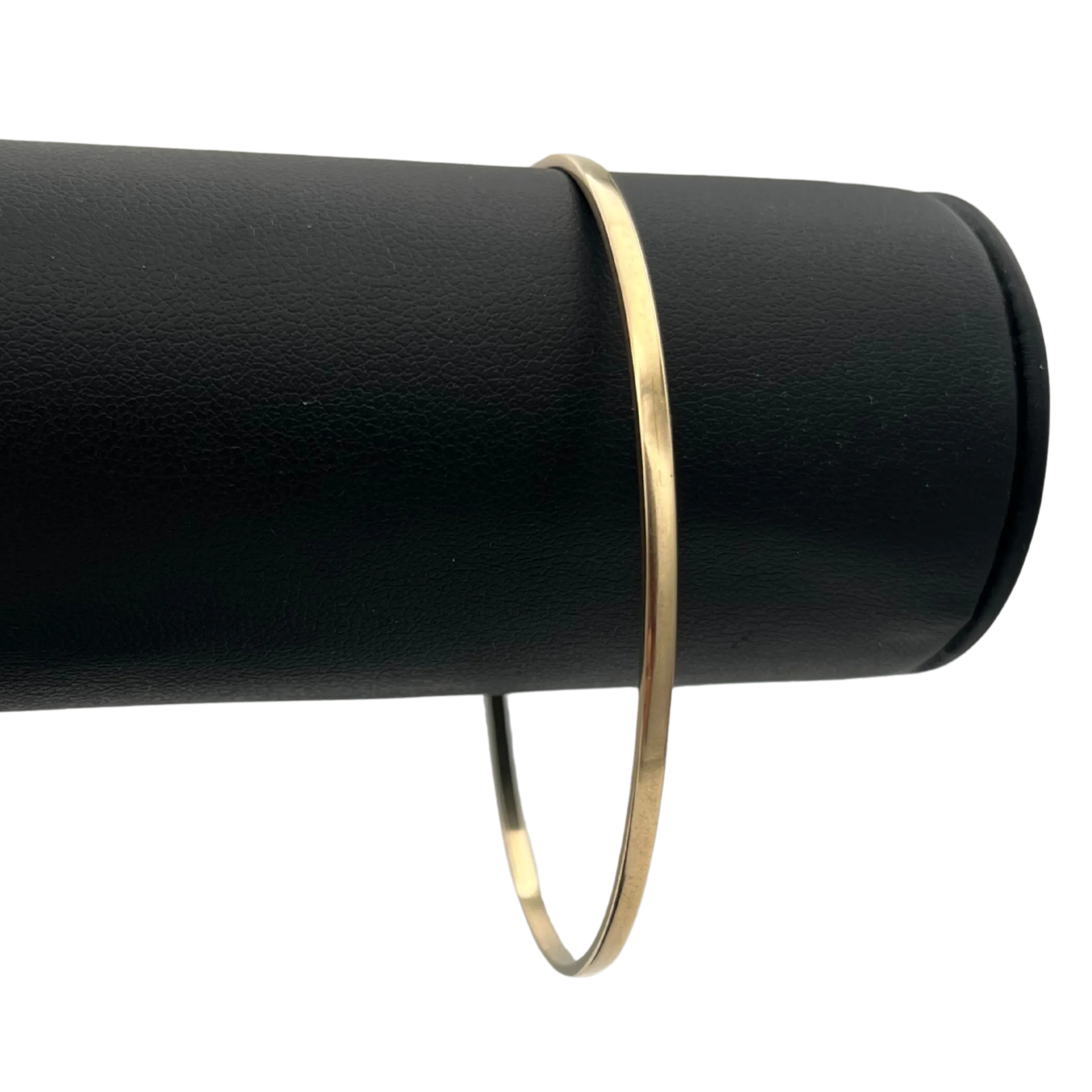 Vintage 14k yellow gold 2mm bangle high polish 2/2