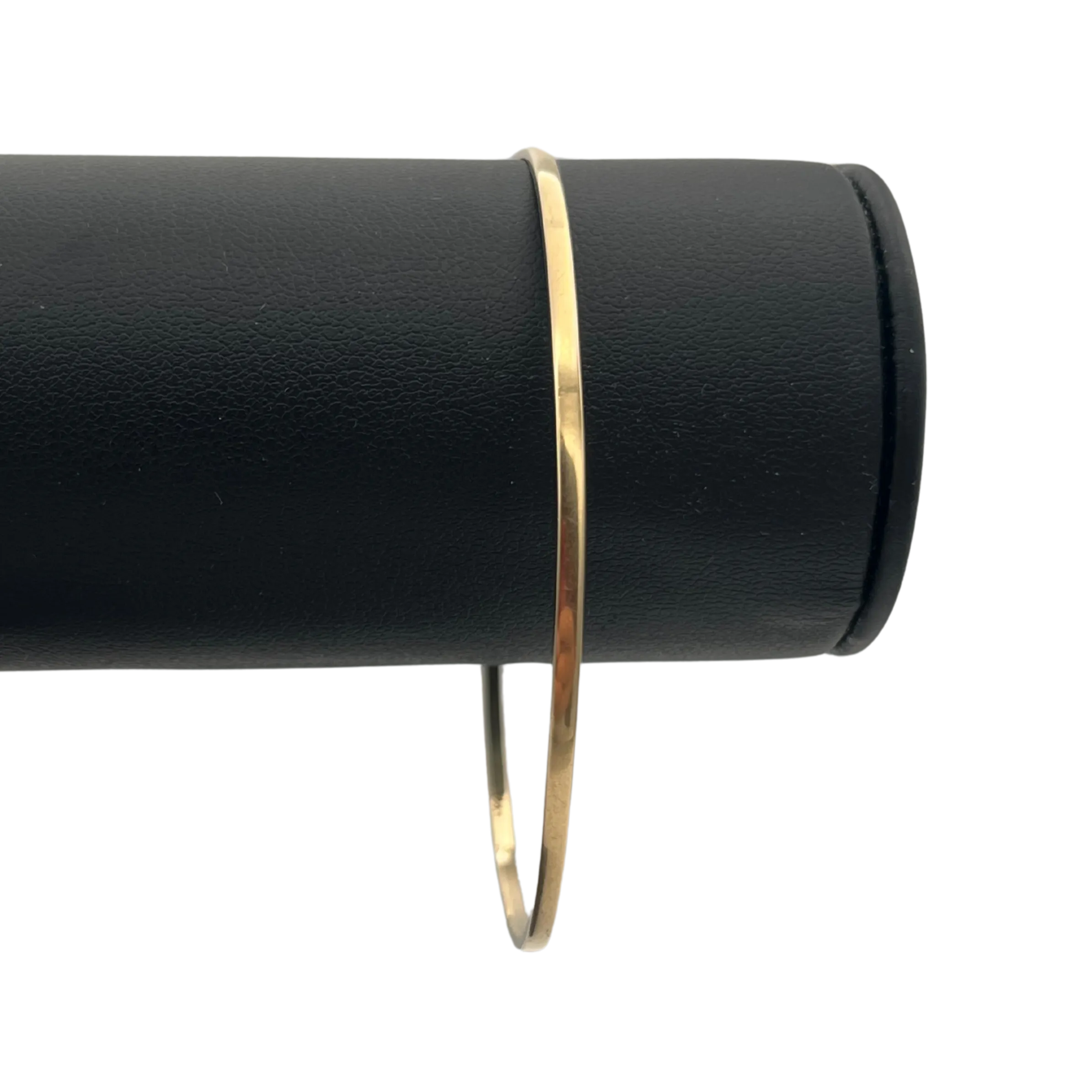 Vintage 14k yellow gold 2mm bangle high polish 2/2