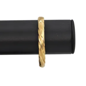 Vintage 18K Gold Oval Hinged Bangle Bracelet